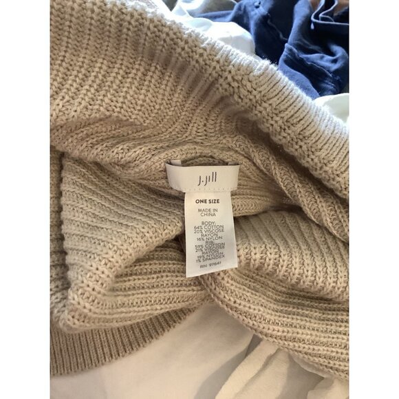 J.Jill Women’s Knit Beige Shawl One Size - Picture 5 of 7